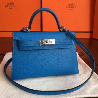 Hermes Mykonos Epsom Kelly Mini II 20cm Handmade Bag