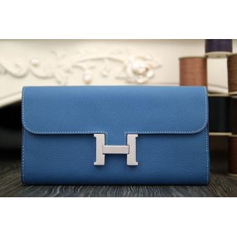 Hermes Constance Wallet In Jean Blue Epsom Leather