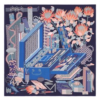 Hermes Caban Les Tresors D'un Artiste Silk Scarf