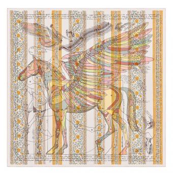 Hermes Jaune Le Pegase D'Hermes Au Bloc Shawl