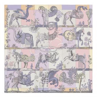 Hermes Parme Della Cavalleria Favolosa Silk Twill Scarf