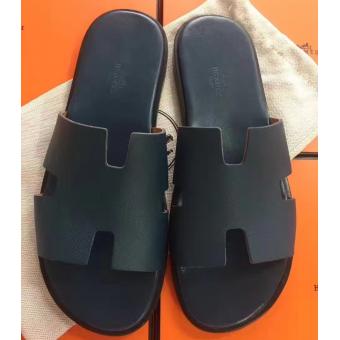 Hermes Navy Blue Epsom Izmir Sandals