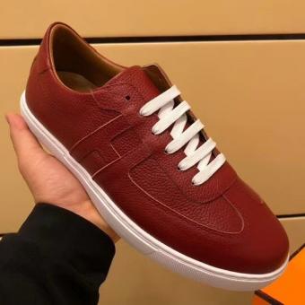 Hermes Olympic Sneakers In Red Leather