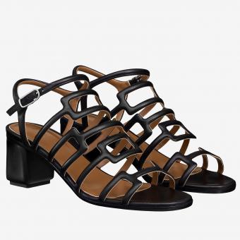 Hermes Oracle Sandals In Black Leather