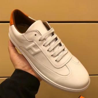 Hermes Quicker Sneaker In White Leather