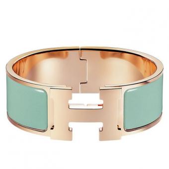 Hermes Aqua Enamel Clic Clac H PM Bracelet